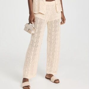 Line & Dot Cream Crochet Pants